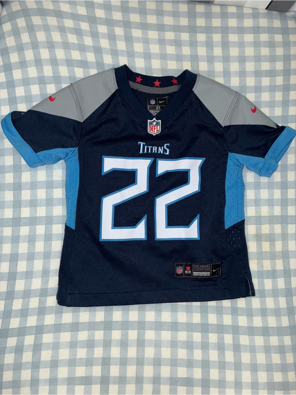 Nike Kids Tennessee Titans #22 Navy and Light Blue Football Jersey